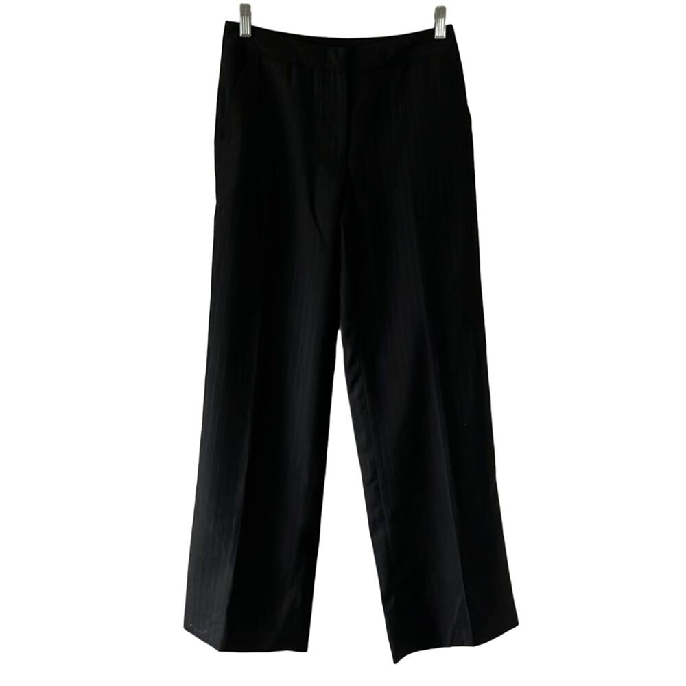 Doc & Amelia Premier Charcoal Gray Pinstriped Wool Blend Dress Pants Size 4